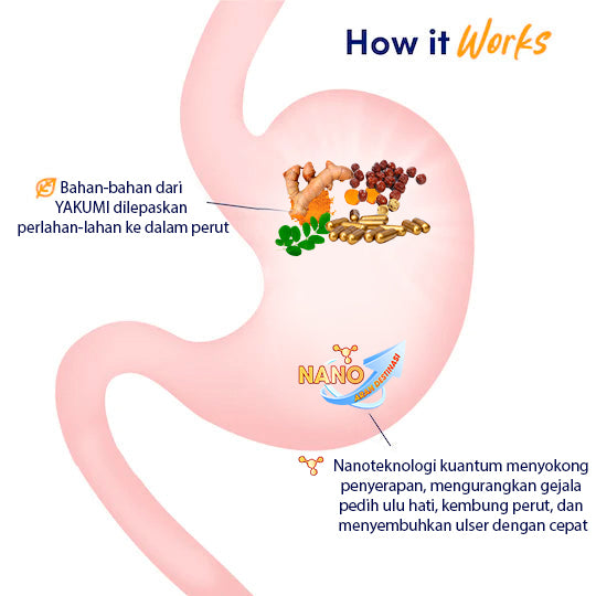 Yakumi Botol: Penyokong Rawatan Perut, Ubati Masalah Dalam Perut Anda